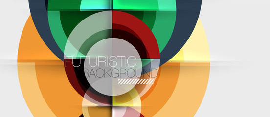 Fototapeta premium Circular geometrical design template