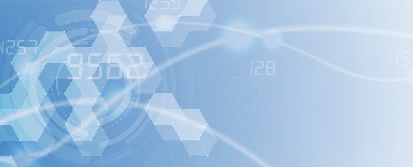 Abstract hexagon background. Technology poligonal design. Digital futuristic minimalism