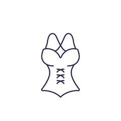corset, lingerie line icon
