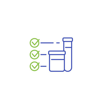 doping test, line icon