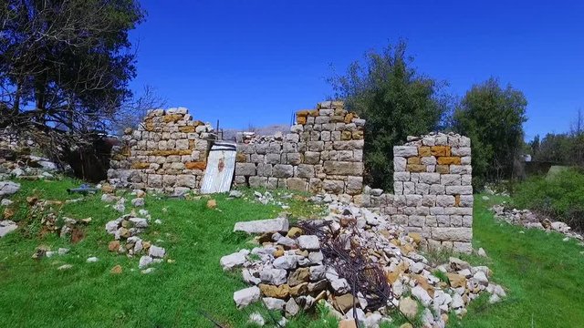 Aerial view of the village of Lassa, Mount Lebanon