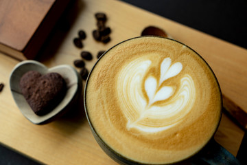 start working day by cute set of morning coffee 