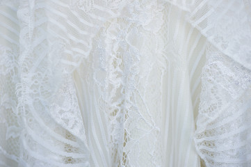 White lace.The texture is close