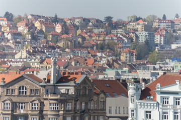 Obraz premium Lot of short building view from roof