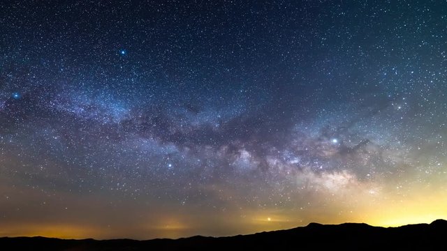 Milky Way Galaxy Rise Aquarids Meteor Shower 2019 Time Lapse Southeast Sky Wide Shot 02