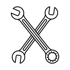 wrench keys tools crossed
