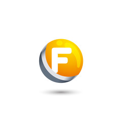 F Letter alphabet logo template