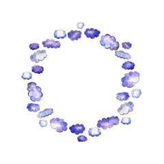 watercolor cloud wreath