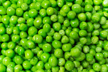 fresh green peas. close up
