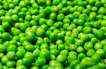 fresh green peas. close up