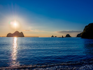 Plakat 【静岡県伊豆半島ジオパーク】西伊豆大田子の夕景【秋】