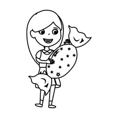 little girl with sweet candy