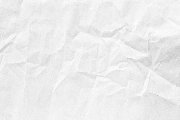 Crumpled white background paper texture