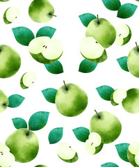 Asian Pear fruit Seamless Pattern