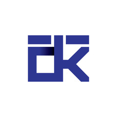 dk Initial Letter lowercase Linked logo icon vector