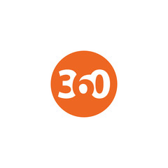 three hundred and sixty number logo vector. 360 Logo