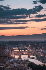 Panorama of Florence at sunset