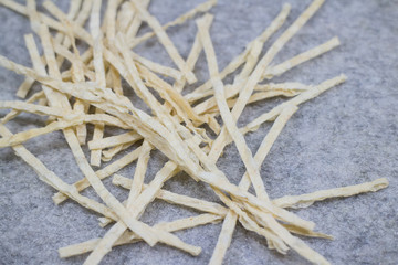 Close up of Fish line snack