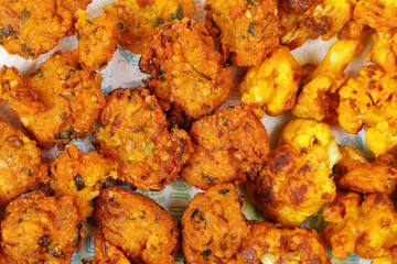 Piaju lentil onion Battered deep fried cauliflower