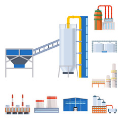 Vector design of industry and building symbol. Collection of industry and construction vector icon for stock.