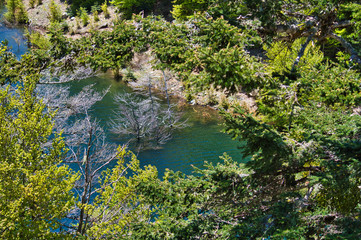 Typical mountain lake landscape, Italy.