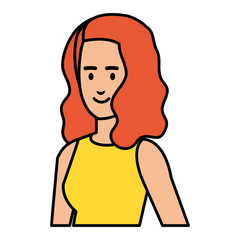 beautiful and young woman character