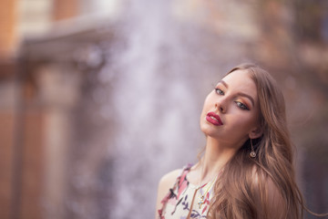 Naklejka premium Girl in Dreams