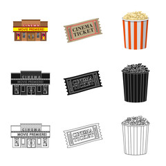 Vector design of television and filming sign. Collection of television and viewing stock vector illustration.