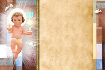 Baby Jesus, First Holy Communion background.