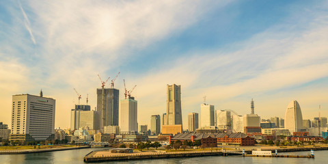 Fototapeta na wymiar Yokohama Coast Cityscape, Japan