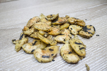 Close up of broad beans snack ,Vicia faba