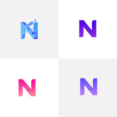 Letter N With Liquid