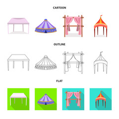 Vector illustration of roof and folding icon. Collection of roof and architecture vector icon for stock.