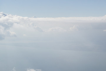 Obraz premium Above the clouds. Fantastic background with clouds.