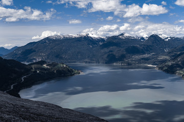 Nice view of the ocean from top of cliff, Stawamus Cheif, Squamish BC. 