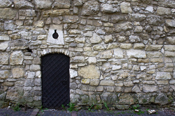 old metal door in the wall