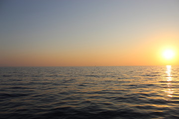 sunset over the sea