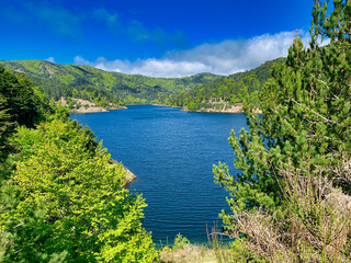 Typical mountain lake landscape, Italy.
