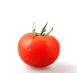 Close-Up Of Red Tomato On White Background