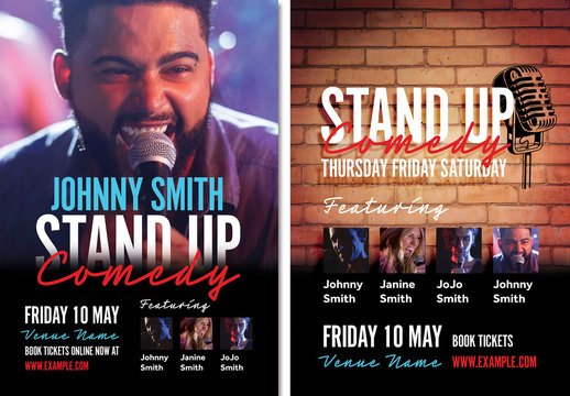 Stand Up Comedy Poster Set