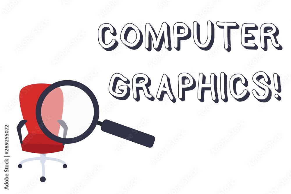 Poster conceptual hand writing showing computer graphics. concept meaning visual representations of data di