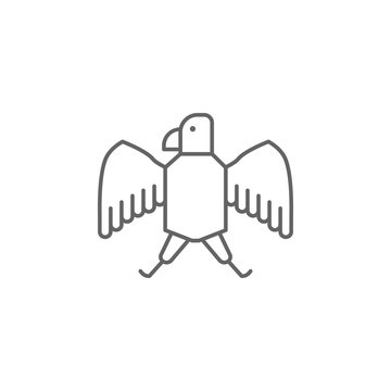 Eagle USA outline icon. Signs and symbols can be used for web, logo, mobile app, UI, UX