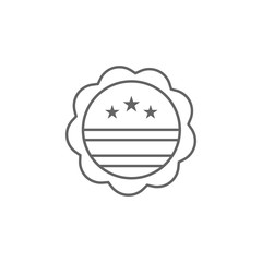 Insignia USA outline icon. Signs and symbols can be used for web, logo, mobile app, UI, UX