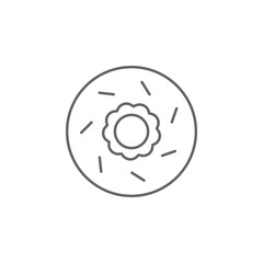 Donut USA outline icon. Signs and symbols can be used for web, logo, mobile app, UI, UX