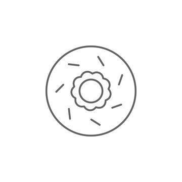 Donut USA outline icon. Signs and symbols can be used for web, logo, mobile app, UI, UX