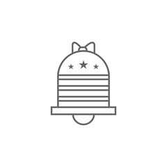 Bell USA outline icon. Signs and symbols can be used for web, logo, mobile app, UI, UX
