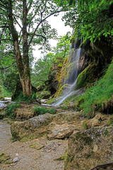 Fototapeta na wymiar Schleierfall Bayern, Pfaffenwinkel, Ammerschlucht, Bad Bayersoien, waterfall, Bavaria