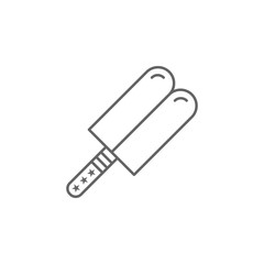 Popsicle USA outline icon. Signs and symbols can be used for web, logo, mobile app, UI, UX
