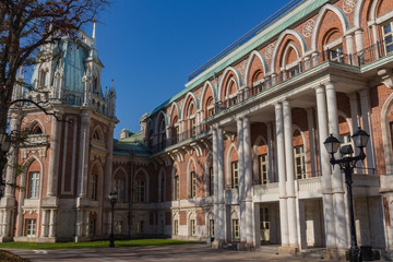 Naklejka premium Moscow, Russia - October 18, 2018: Great Tsaritsyno Palace in museum-reserve Tsaritsyno