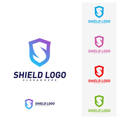 Initial S Shield Logo Design Concepts. S Letter Shield Vector illustration Design. Icon Symbol